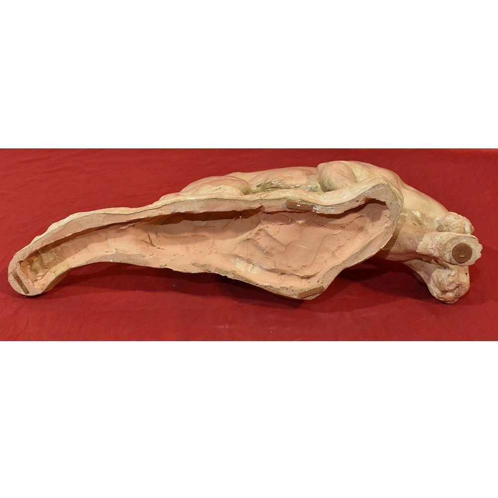 STTE50 art deco sculpture panther  lion earthenware statue XX century.jpg
